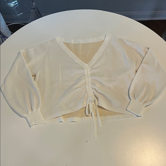 Alice & Olivia NORA REVERSIBLE DRAWCORD PULLOVER - XS - Picture 5 of 10